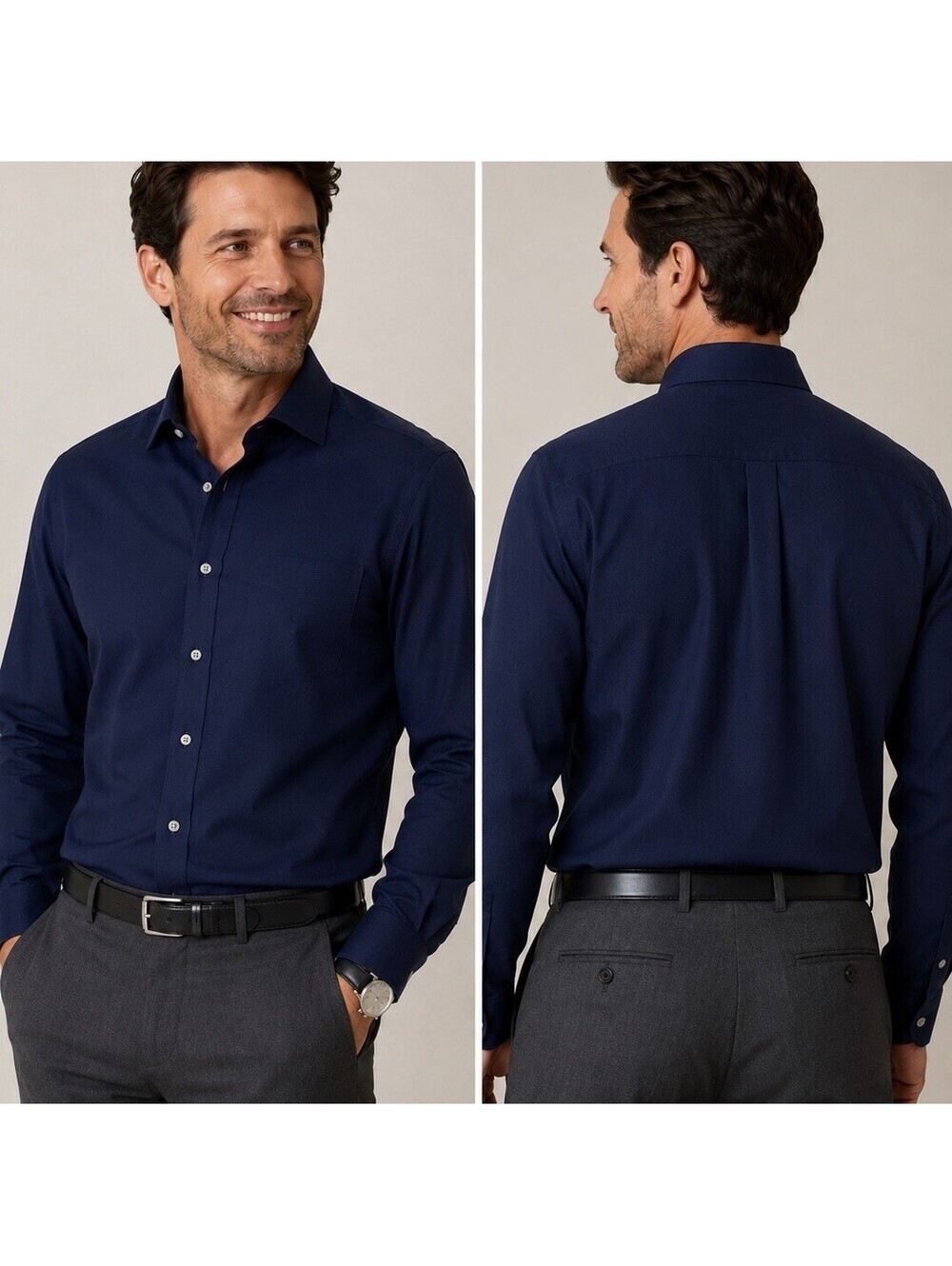 Charles Tyrwhitt Non-Iron Classic Fit Blue Button Down Dress Shirt Men’s 16/35
